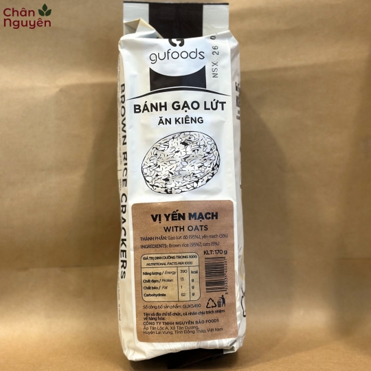 Bánh gạo lứt vị yến mạch (170g)